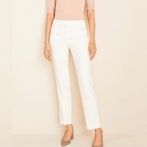 Ann Taylor Straight Pant In Linen Herringbone - Curvy Fit (Size 4) GREAT COND!